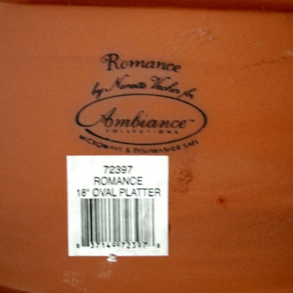 Romance / Nanette Vacher by Ambiance OVAL SERVING PLATTER 18 1/8" - Picture 2 of 3